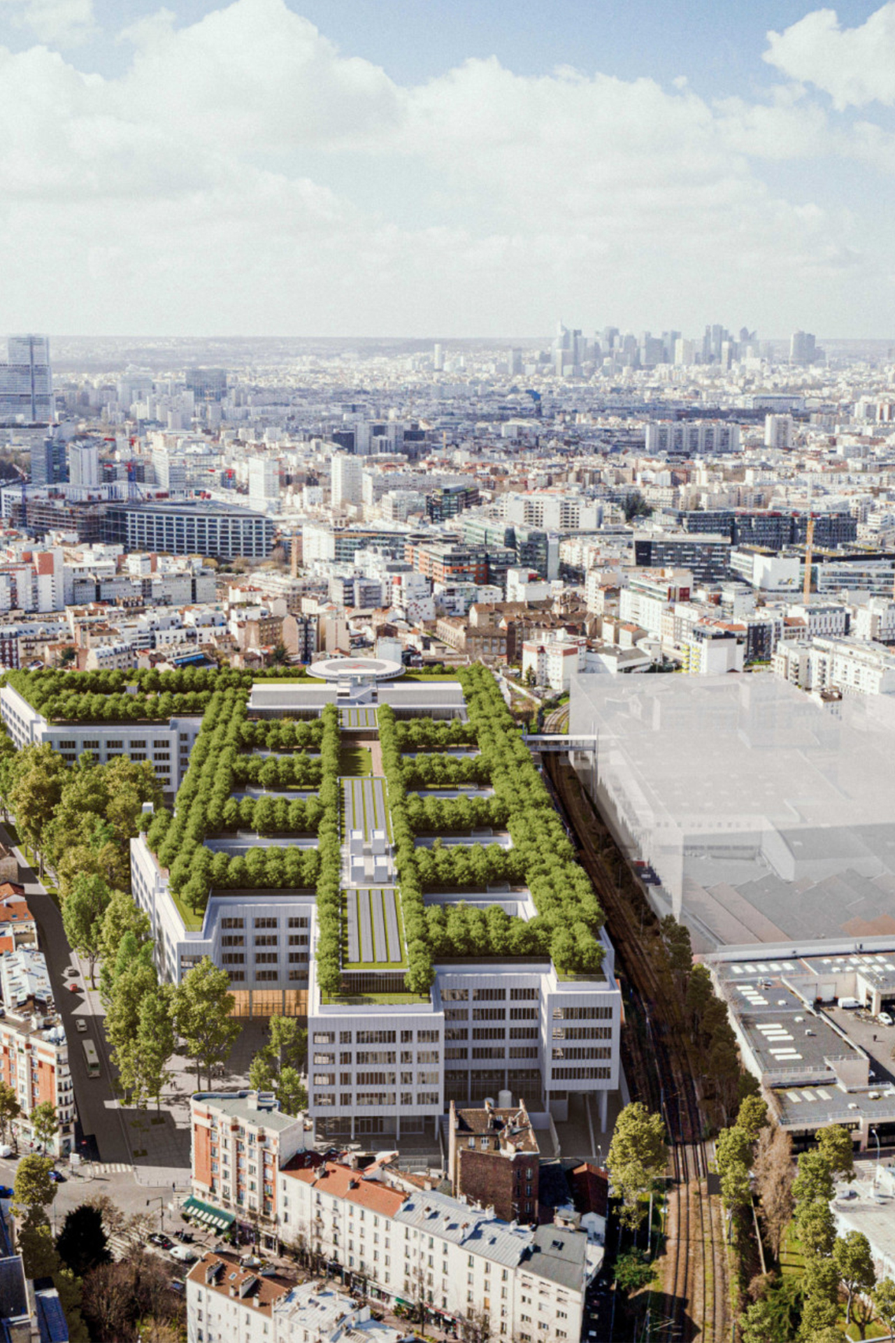 Hôpital Grand Paris Nord © Renzo Piano Building Workshop / Brunet Saunier Architecture