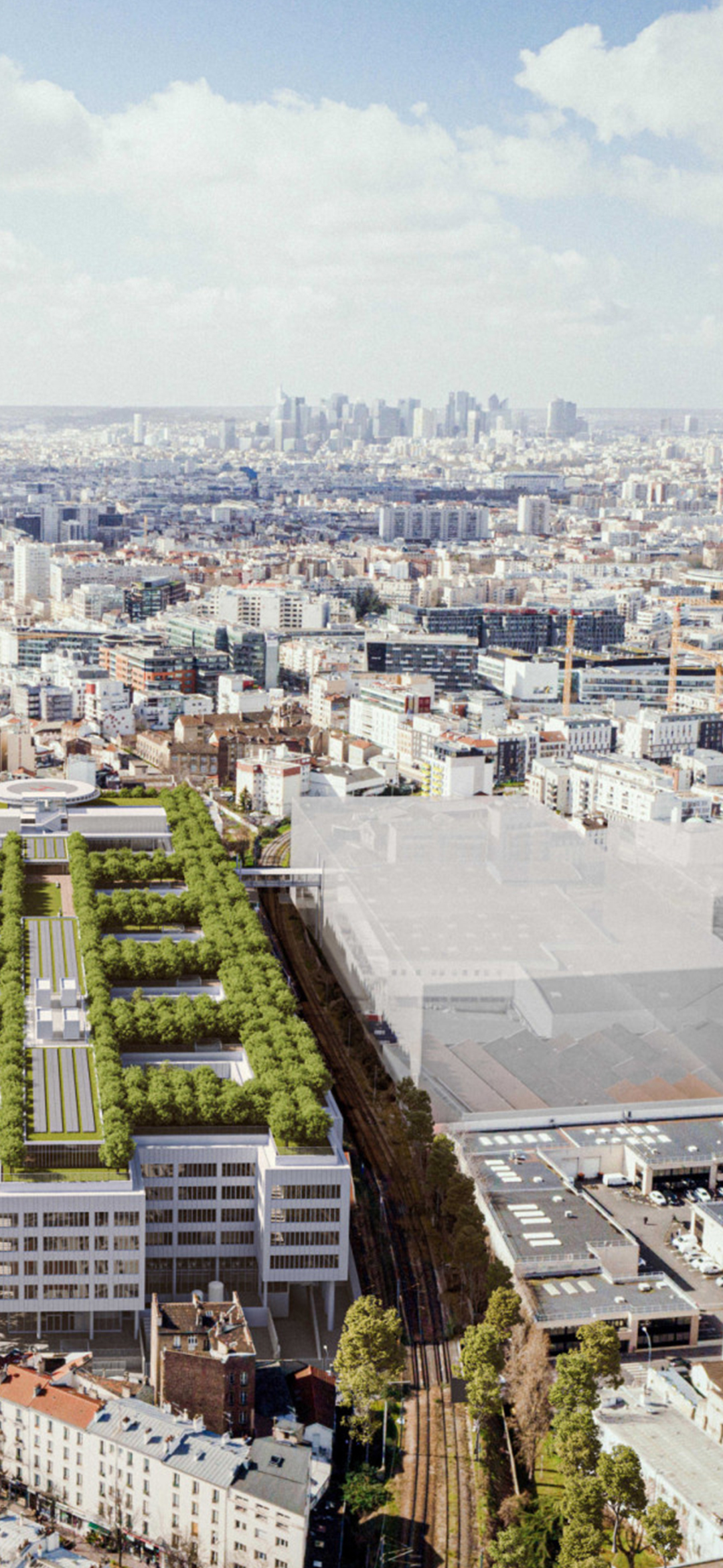 Hôpital Grand Paris Nord © Renzo Piano Building Workshop / Brunet Saunier Architecture